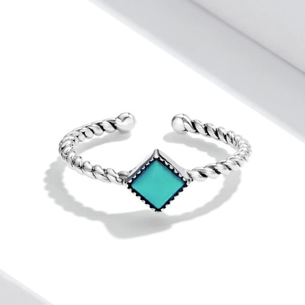 Inel reglabil turquoise stone din argint 925