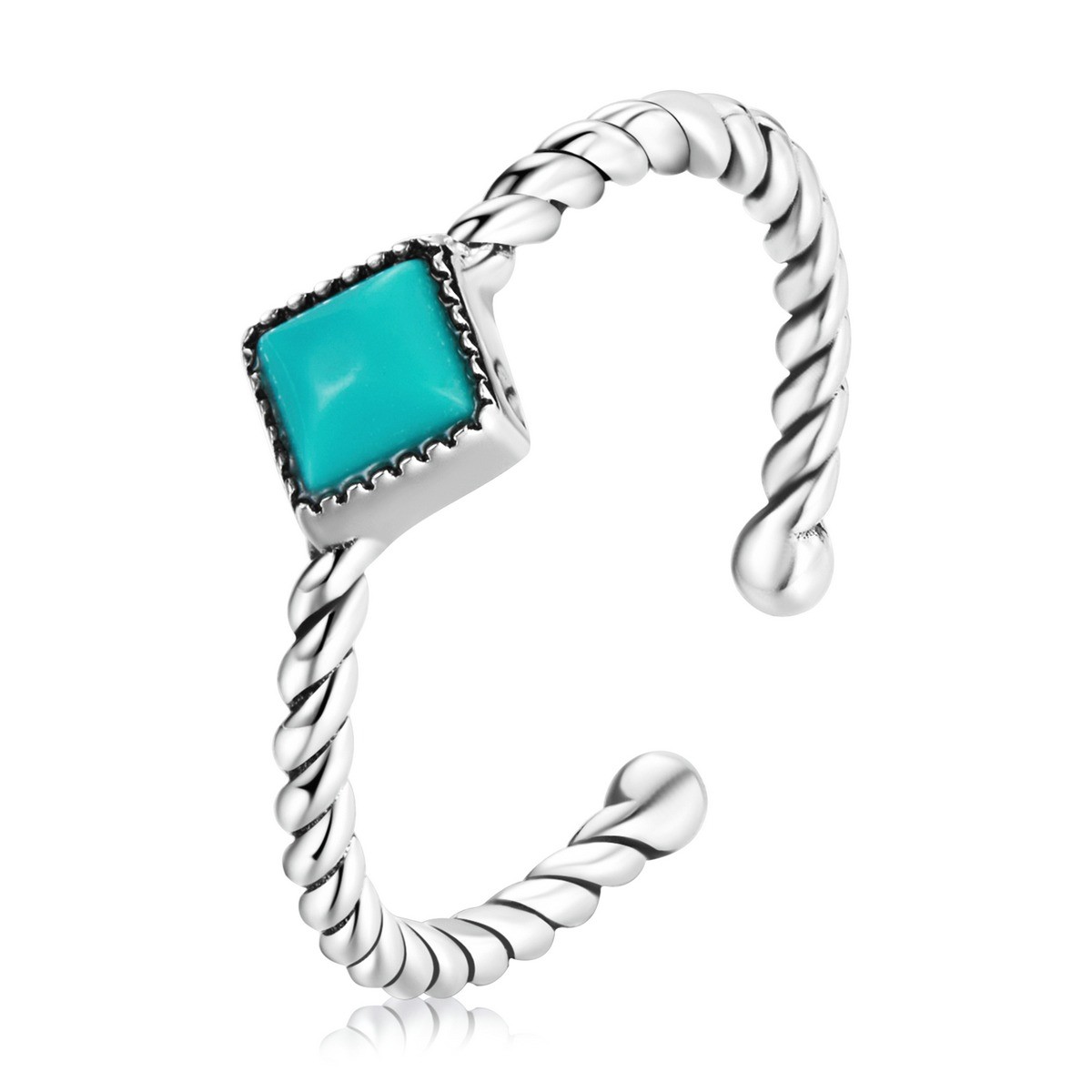 Inel reglabil turquoise stone din argint 925