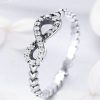 Inel semnul infinitului din argint 925 cu cristale zirconiu 8 US (diametru 18,2 mm)