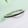 Inel shinny black stone din argint 925 8 US (diametru 18,2 mm)