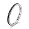 Inel shinny black stone din argint 925 8 US (diametru 18,2 mm)