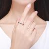 Inel shinny black stone din argint 925 8 US (diametru 18,2 mm)