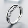 Inel tiny black stone din argint 925 cu cristale zirconiu 8 US (diametru 18,2 mm)