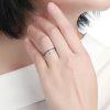 Inel tiny black stone din argint 925 cu cristale zirconiu 8 US (diametru 18,2 mm)