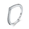 Inel triangle shape din argint 925 cu cristale zirconiu 8 US (diametru 18,2 mm)
