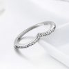 Inel triangle shape din argint 925 cu cristale zirconiu 8 US (diametru 18,2 mm)