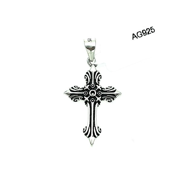 Pandantiv cruce antica din argint 925