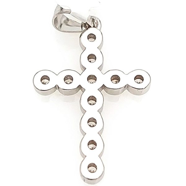 Pandantiv cruce din argint cu cristale zirconiu decorativ