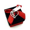 Pandantiv cute rose in heart shape din argint 925