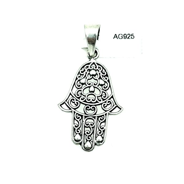 Pandantiv din argint 925 Hamsa mana lui Fatima