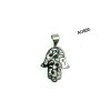 Pandantiv Hamsa hand cu doua fete din argint 925