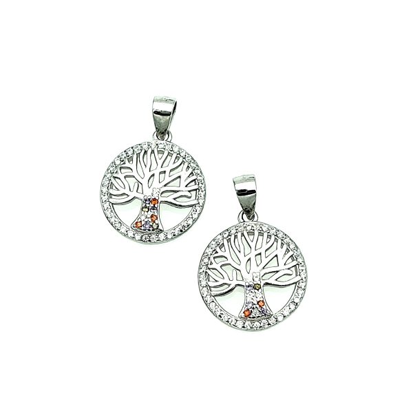 Pandantiv multicolore tree of life din argint 925