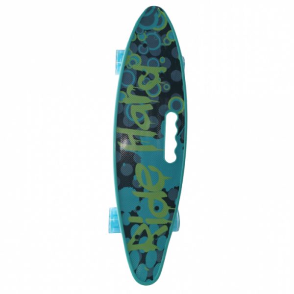 pennyboard-cu-maner-si-lumini-in-roti-ride-hard-verde-4018-6605.jpg PennyBoard cu maner si lumini in roti, Ride Hard Verde