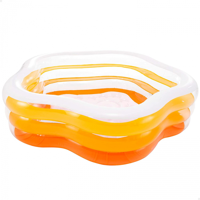 Piscina Gonflabila Family See Through, Portocaliu, 185x180x53 cm, Intex, 56495