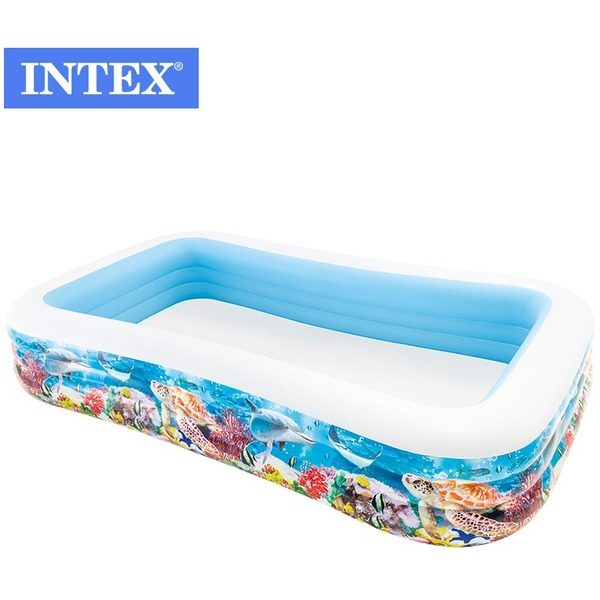Piscina Gonflabila Reciful Tropical, 262x175x56 cm, Intex, 58485