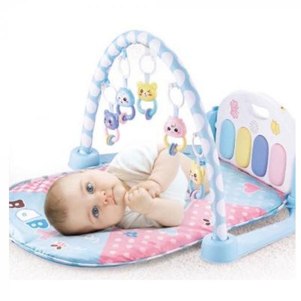 Saltea bebe cu pian, telecomanda, microfon si mufa MP3, bleu