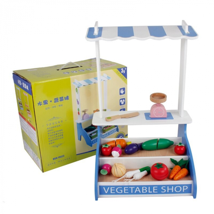 Stand Piata de legume de feliat din lemn 15023