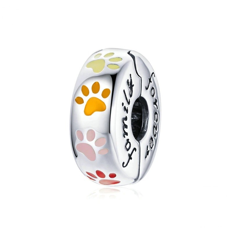 talisman-clips-din-argint-925-cu-email-dog-print.jpg Talisman clips din argint 925 cu email dog print