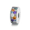 Talisman clips din argint cu cristale zirconiu colorful stone