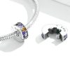 Talisman clips din argint cu cristale zirconiu colorful stone
