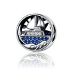 Talisman din argint 925 cu cristale zirconiu blue yacht
