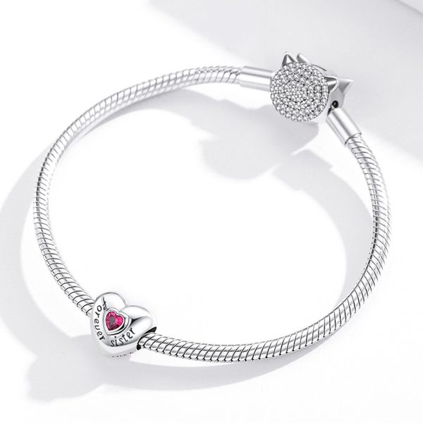 Talisman din argint 925 cu cristale zirconiu forever sister