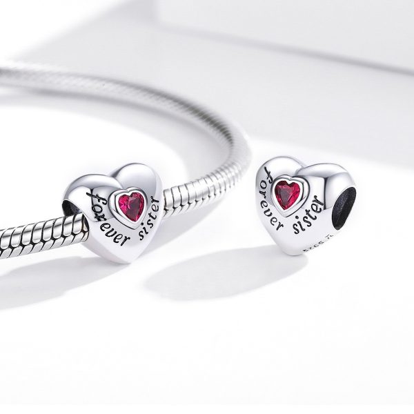 Talisman din argint 925 cu cristale zirconiu forever sister