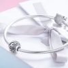 Talisman din argint 925 cu cristale zirconiu litera E
