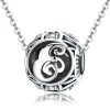 Talisman din argint 925 cu cristale zirconiu litera E