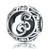 Talisman din argint 925 cu cristale zirconiu litera E