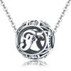 Talisman din argint 925 cu cristale zirconiu litera F