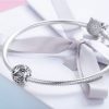 Talisman din argint 925 cu cristale zirconiu litera J