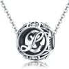 Talisman din argint 925 cu cristale zirconiu litera L