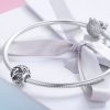 Talisman din argint 925 cu cristale zirconiu litera V
