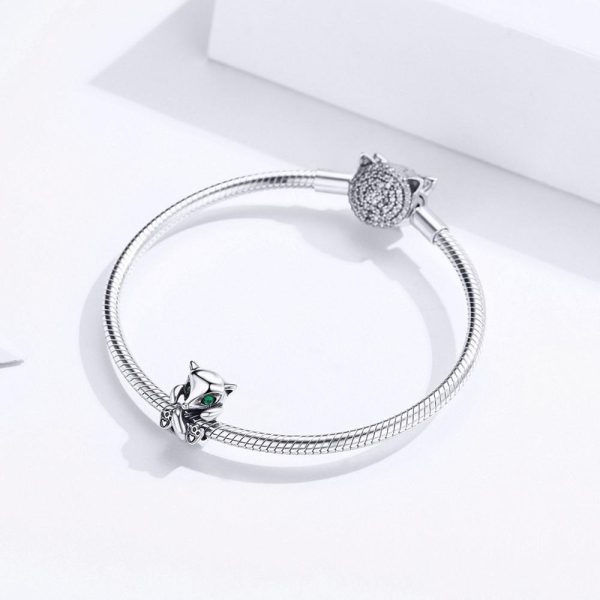 Talisman din argint 925 cu cristale zirconiu little fox
