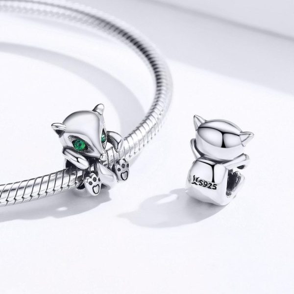 Talisman din argint 925 cu cristale zirconiu little fox