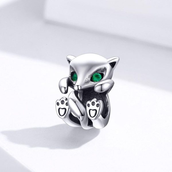 Talisman din argint 925 cu cristale zirconiu little fox
