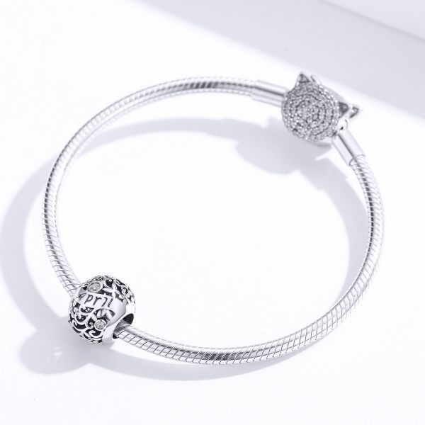 Talisman din argint 925 cu cristale zirconiu luna aprilie
