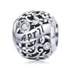 Talisman din argint 925 cu cristale zirconiu luna aprilie