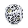 Talisman din argint 925 cu cristale zirconiu luna august