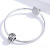 Talisman din argint 925 cu cristale zirconiu luna februarie