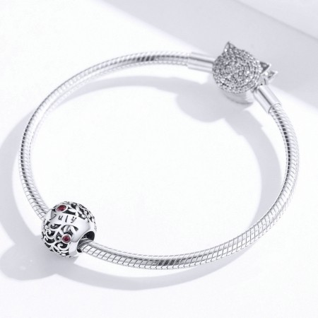 Talisman din argint 925 cu cristale zirconiu luna iulie