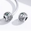 Talisman din argint 925 cu cristale zirconiu luna mai