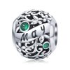 Talisman din argint 925 cu cristale zirconiu luna mai