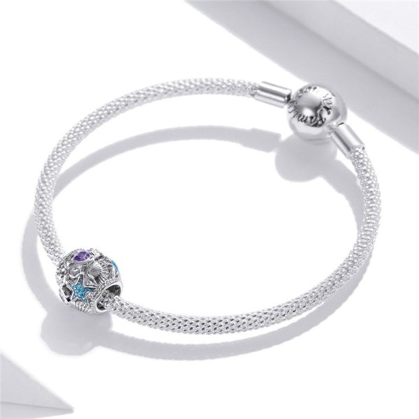 Talisman din argint 925 cu cristale zirconiu sea life