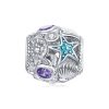 Talisman din argint 925 cu cristale zirconiu sea life