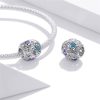 Talisman din argint 925 cu cristale zirconiu sea life