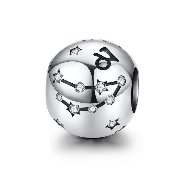 Talisman din argint 925 cu cristale zirconiu, zodia capricorn