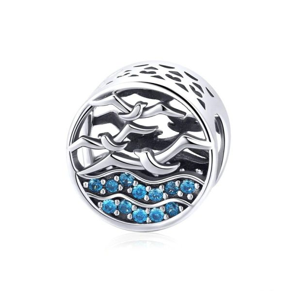 Talisman din argint 925 cu cristele zirconiu seagul