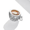 Talisman din argint 925 cu email cescuta cu flori